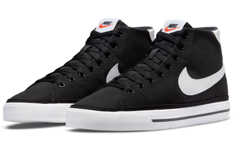 Shop Nike Court Legacy Canvas Mid 'Hitam Putih' DD0162-001