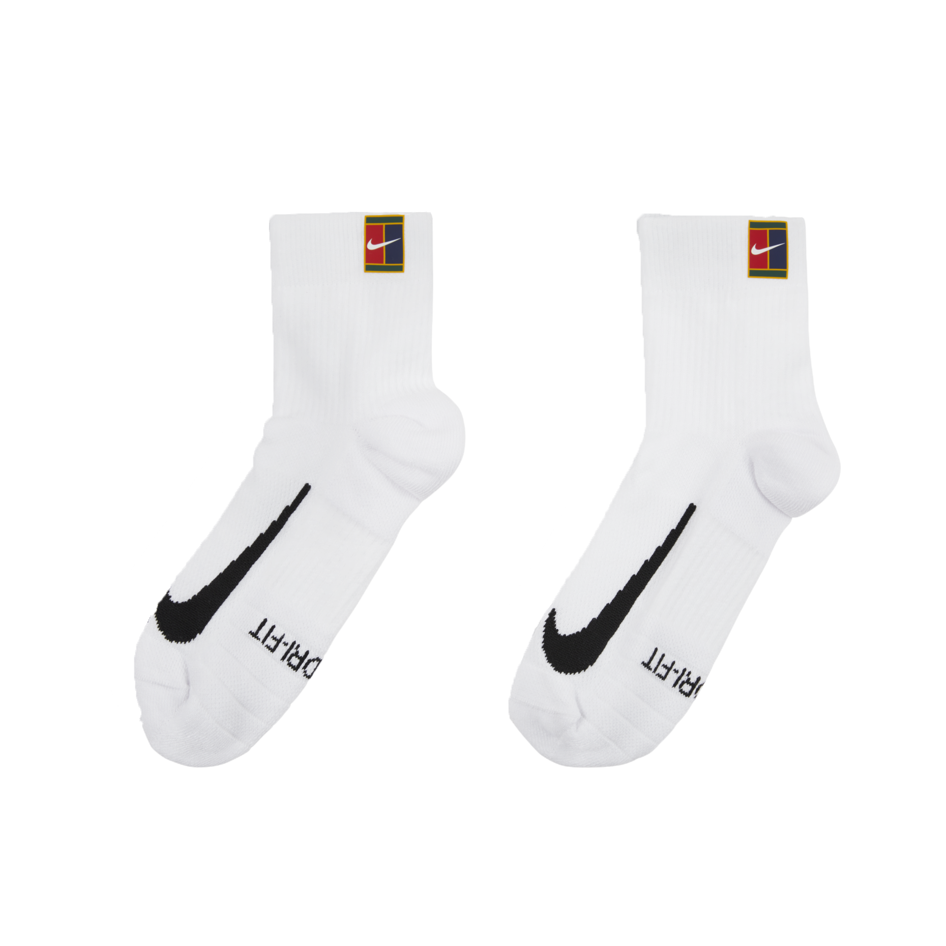 Nike Court Multiplier MAX Soft Quick-Dry Socks Unisex 2 Pairs White/White CU1309-100