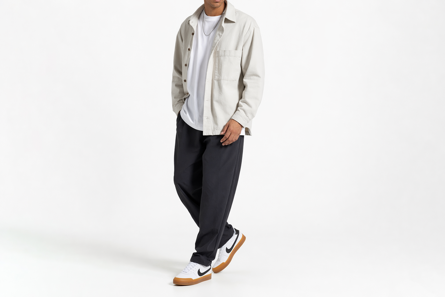 Order Nike Court Shot Wit/Zwart Lichtbruin/Zwart FQ8146-112