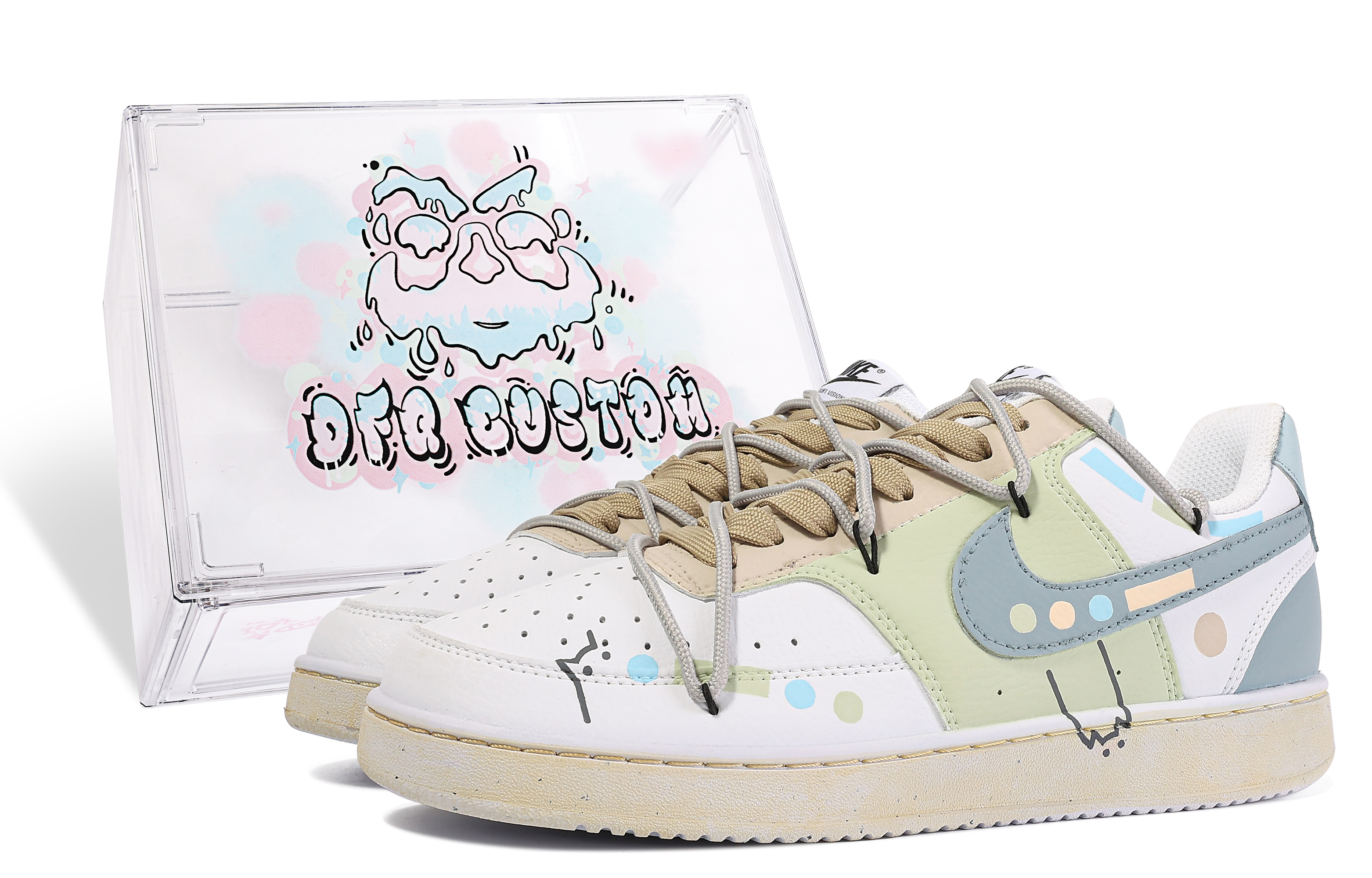 Buy Nike Court Vision 1 '达芬奇摩斯密码波尔卡点' DH2987-101-486437