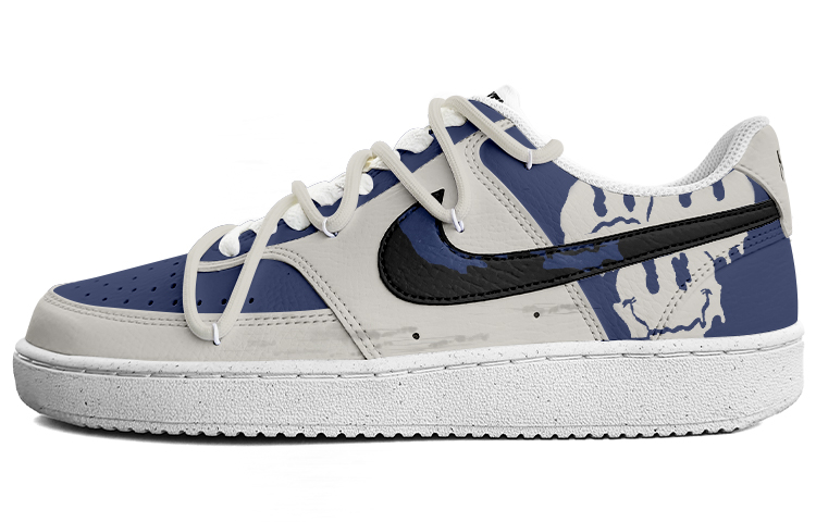 Nike Court Vision 1 'Time Distortion Hand-Painted Deconstructed Laces Blue'