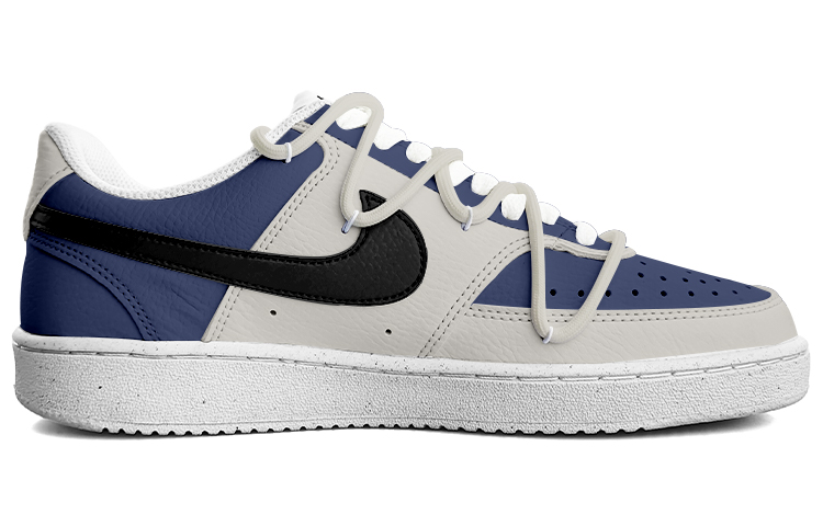 Nike Court Vision 1 'Time Distortion Hand-Painted Deconstructed Laces Blue' 圖 2