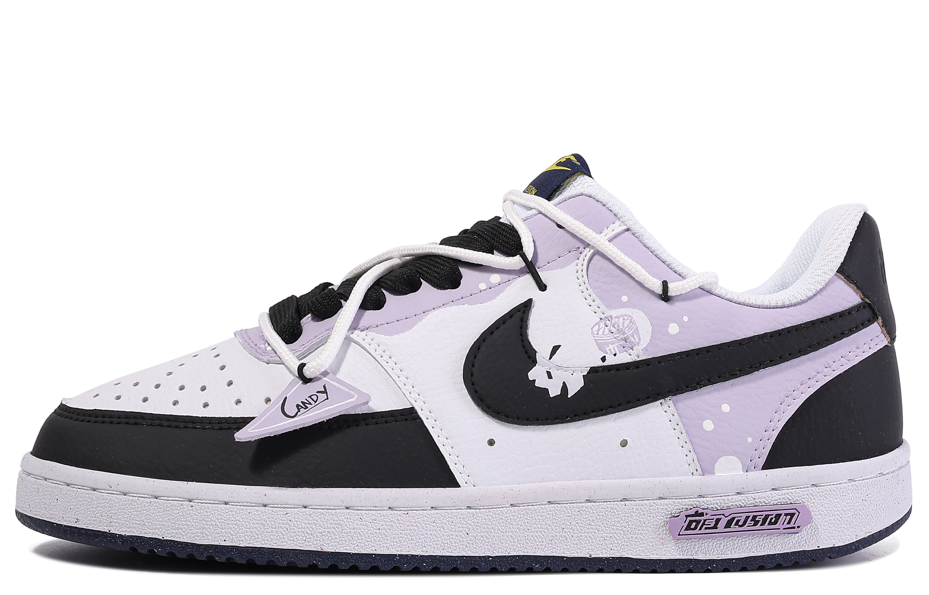 Nike Court Vision 1 Low 'Da Vinci Graffiti Candy - Purple White Black' 圖 2