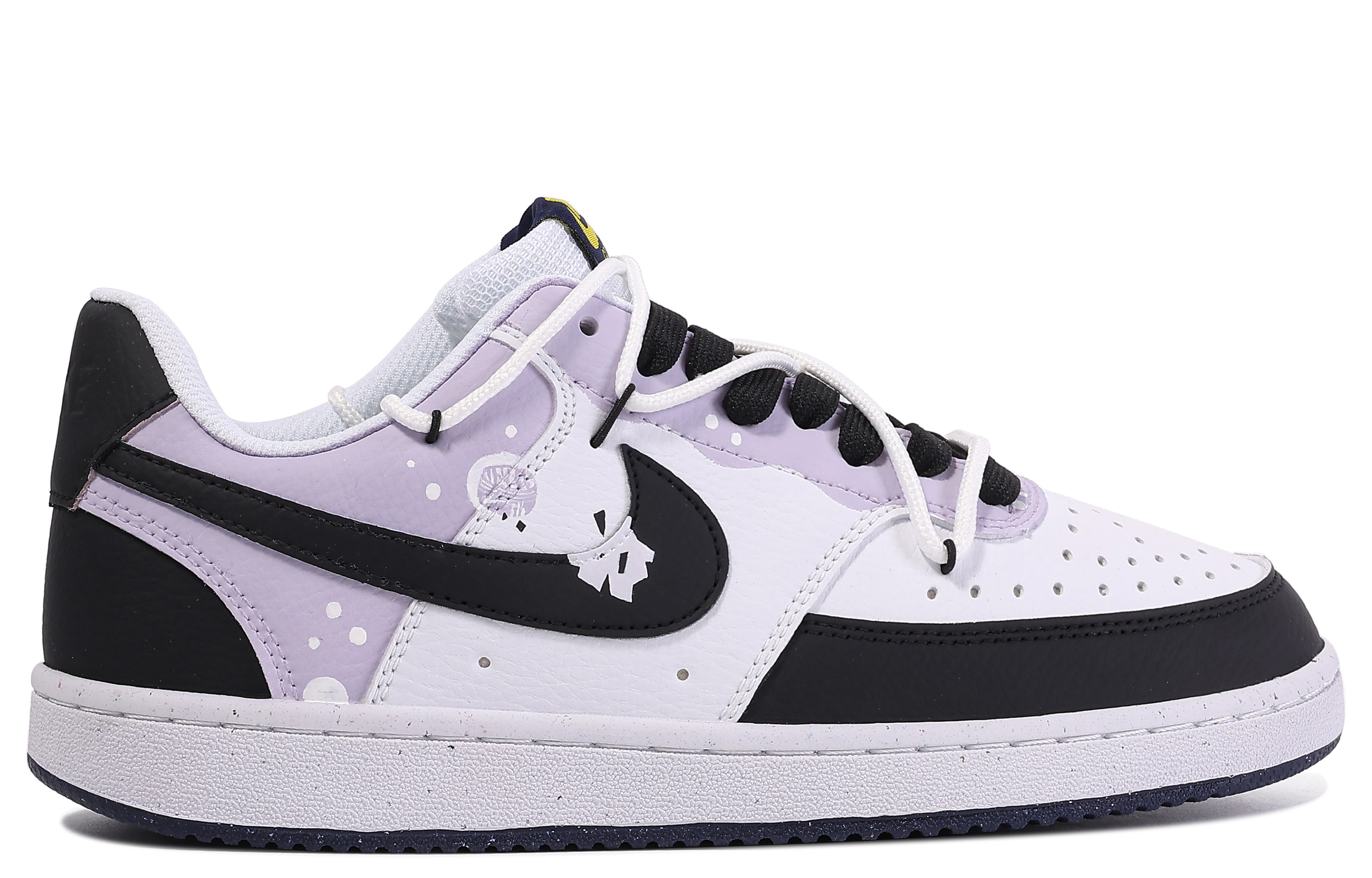 Nike Court Vision 1 Low 'Da Vinci Graffiti Candy - Purple White Black' 圖 4