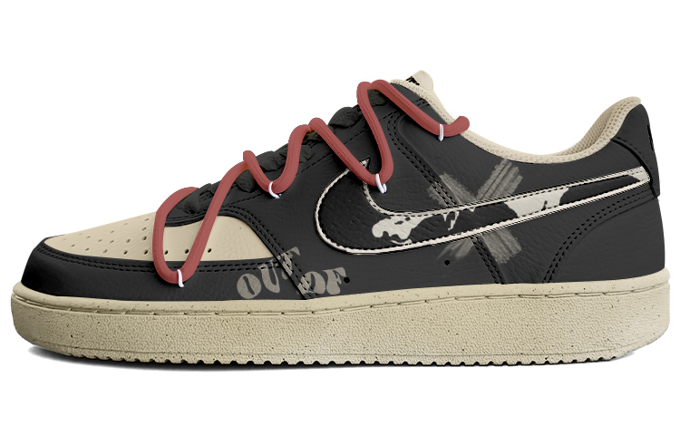 Nike Court Vision 1 Low 'Deconstructed Hand-Painted Black Tea'