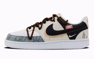 Nike Court Vision 1 Low 'Hidden Rain Hermit - Geometric Deconstruction - Merlad Graffiti' DH2987-101-459197 Nike Court Vision 1 Low 'Hidden Rain Hermit - Geometric Deconstruction - Merlad Graffiti' DH2987-101-459197