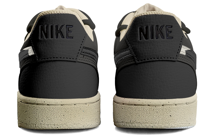 Shop 【定製球鞋】Nike Court Vision 1 Low 冰美式 黑咖 復古 手繪 解構鞋帶 低幫 板鞋 男款 杏白色