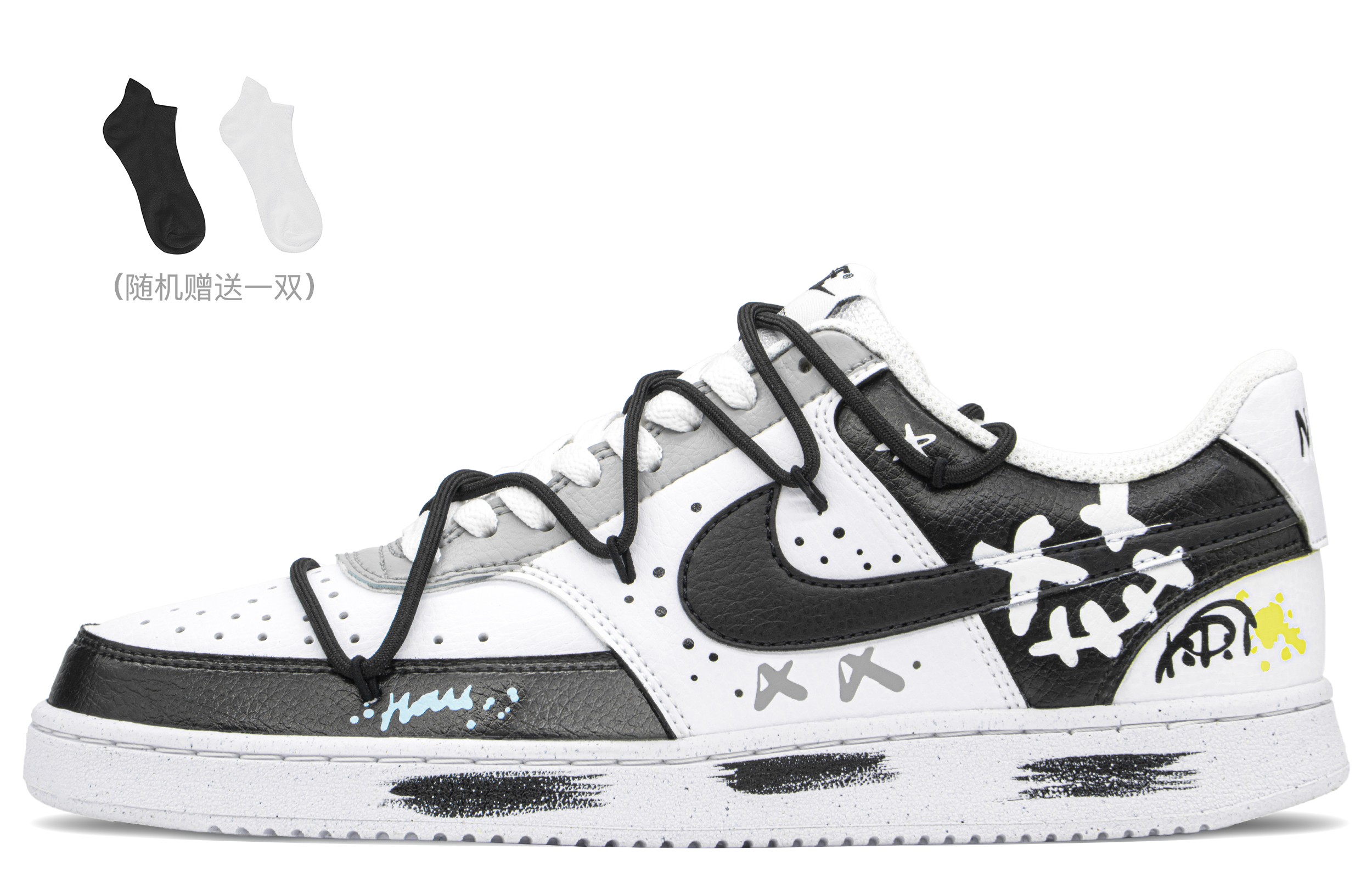 Buy Nike Court Vision 1 Low 'Splatter Graffiti' Pria/Wanita Sneakers DH2987-101-459193