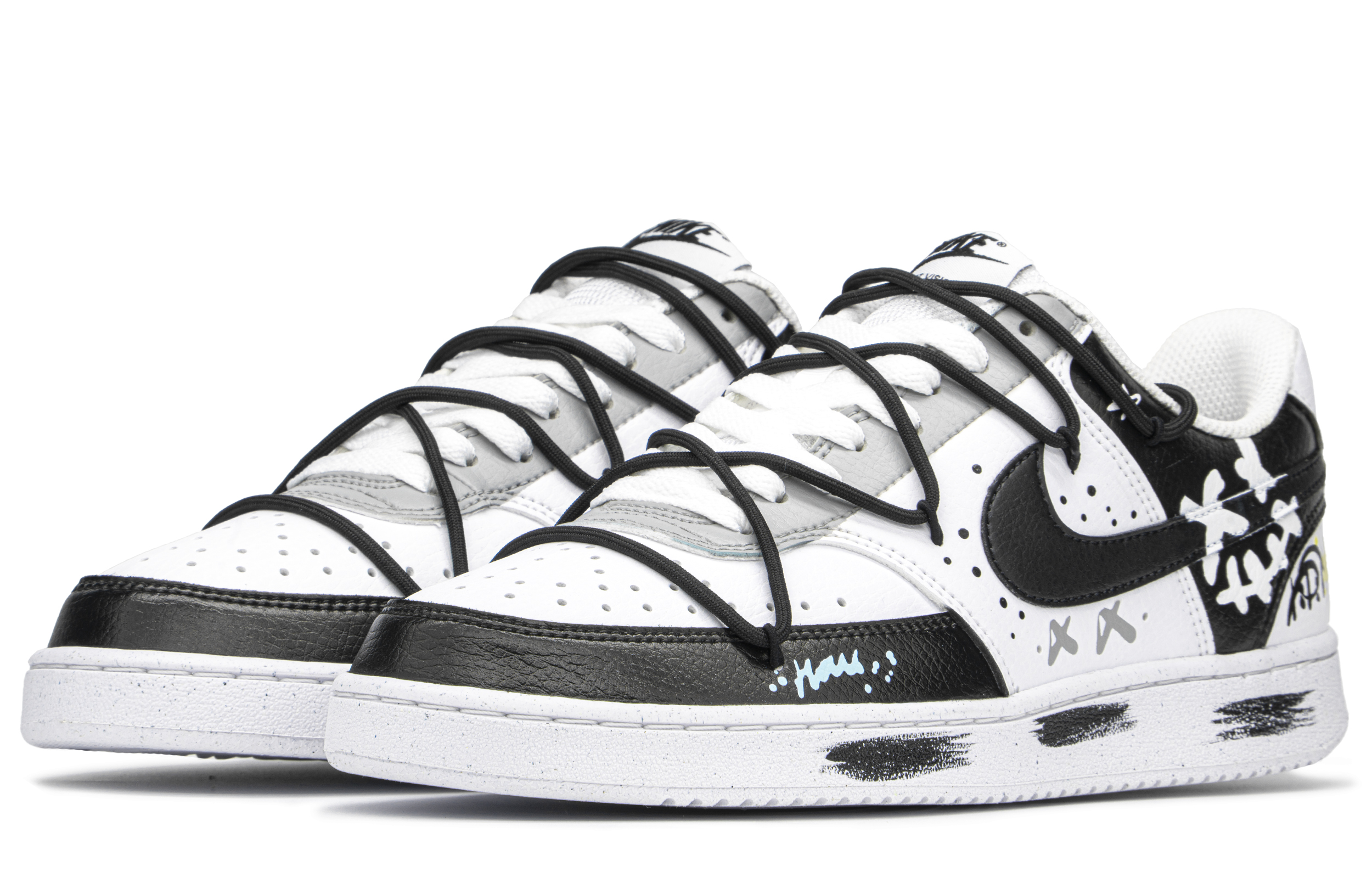 Lookbook Nike Court Vision 1 Low 'Splatter Graffiti' Pria/Wanita Sneakers DH2987-101-459193