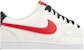 Nike Court Vision Low 'Sail University Red' dalam warna Sail dan Merah Universiti. DM1187-101
