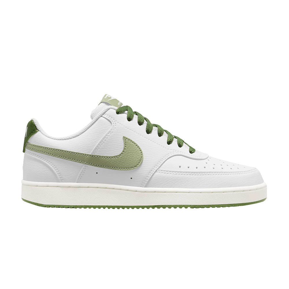 Nike Court Vision Low White Oil Green FJ5480-100 Nicesnk