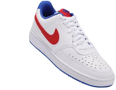 Nike Court Vision 防滑輕便 低筒 板鞋 男款 白紅藍 Shop Nike Court Vision 防滑輕便 低筒 板鞋 男款 白紅藍