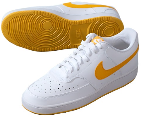 Nike Court Vision Low Next Nature 'Putih Universiti Emas' HF1744-100 Lookbook Nike Court Vision Low Next Nature 'Putih Universiti Emas' HF1744-100