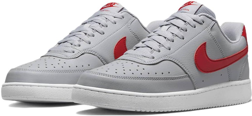 Nike Court Vision Low Next Nature 'Wolf Grey University Red' DH2987-004 Lookbook Nike Court Vision Low Next Nature 'Wolf Grey University Red' DH2987-004
