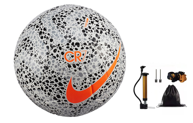 Sizing 나이키 CR7 스노우 레오파드 한정판 축구공 사이즈 4/5 트레이닝 볼 그레이 CQ7432-100
