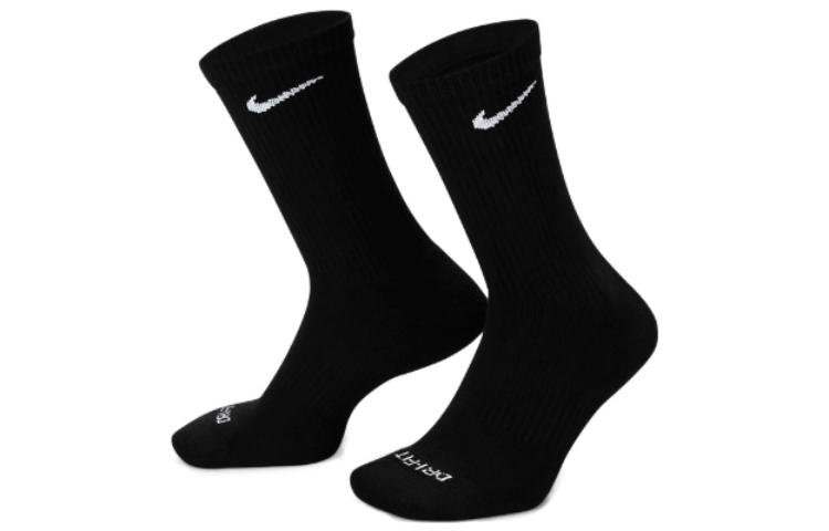 Nike Crew Socks with Solid Color and Logo Print SX6888-010