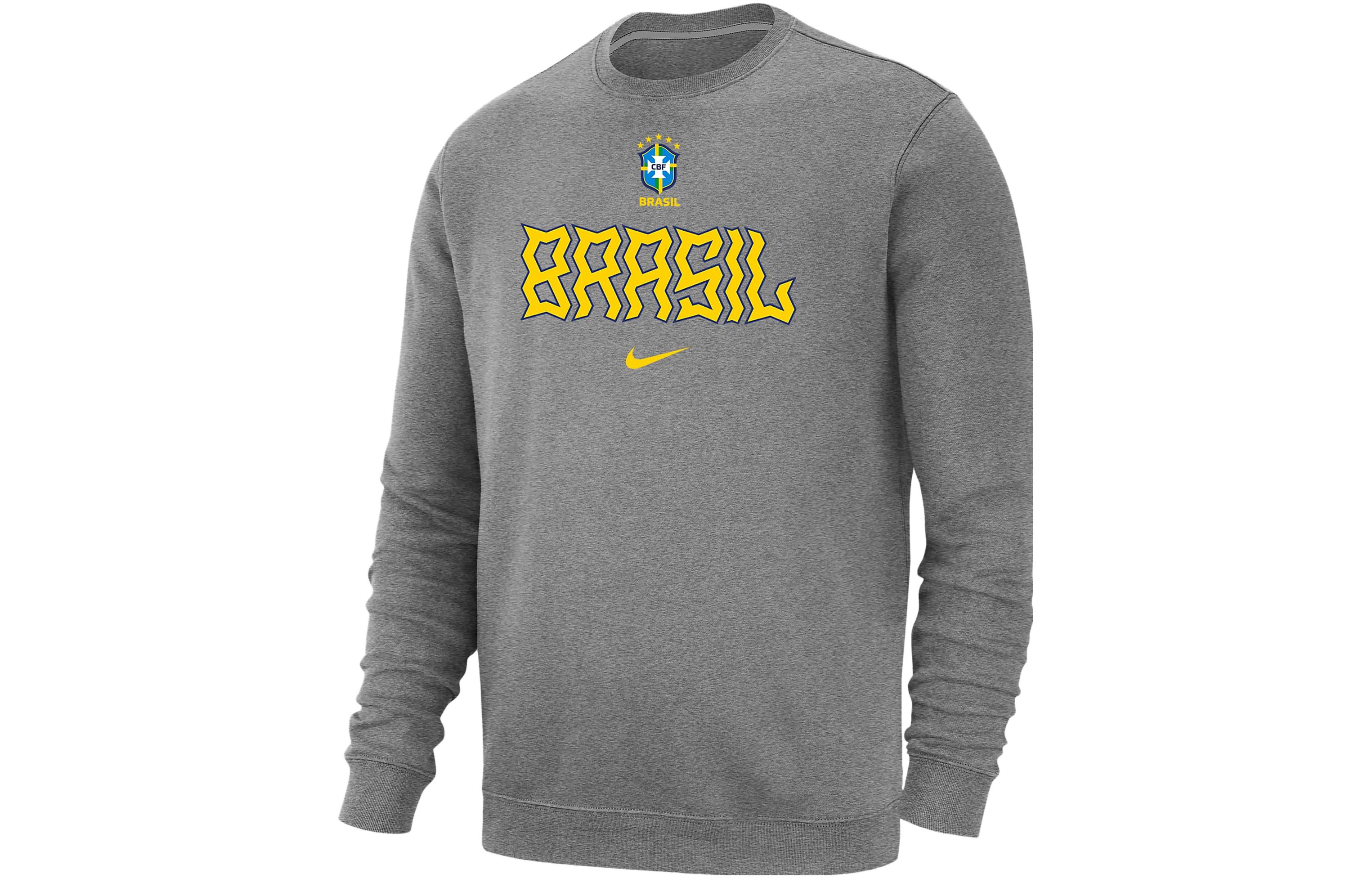 Nike Crewneck Sweatshirt Athletic Pullover Light Grey M33778KLDGH-BRA