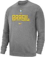 Nike Crewneck Sweatshirt Athletic Pullover Light Grey M33778KLDGH-BRA Nike Crewneck Sweatshirt Athletic Pullover Light Grey M33778KLDGH-BRA