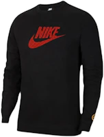 Nike Crewneck Sweatshirt Black with Large Logo Print DH1390-010 Nike Crewneck Sweatshirt Black with Large Logo Print DH1390-010