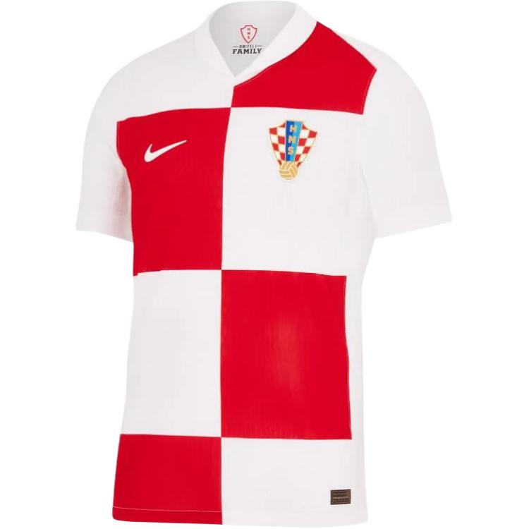Nike Croatia 2024/25 Match Home Dri-FIT Soccer Jersey White/University Red FV1738-100