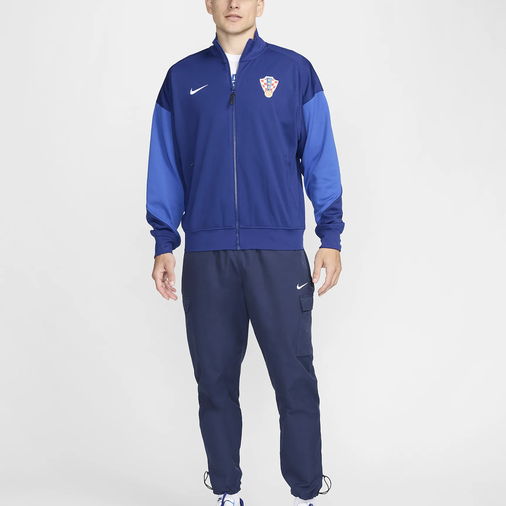 Shop Nike Croatia Academy Pro Jaket Panjang Biru Dry Colorblock FZ8588-455