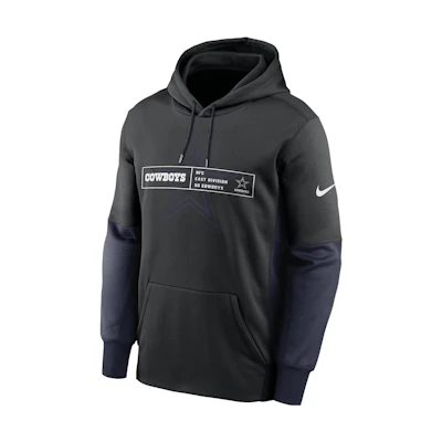 Nike Dallas Cowboys Color Block Logo Hoodie Black Pullover 011S000I7RD-05K
