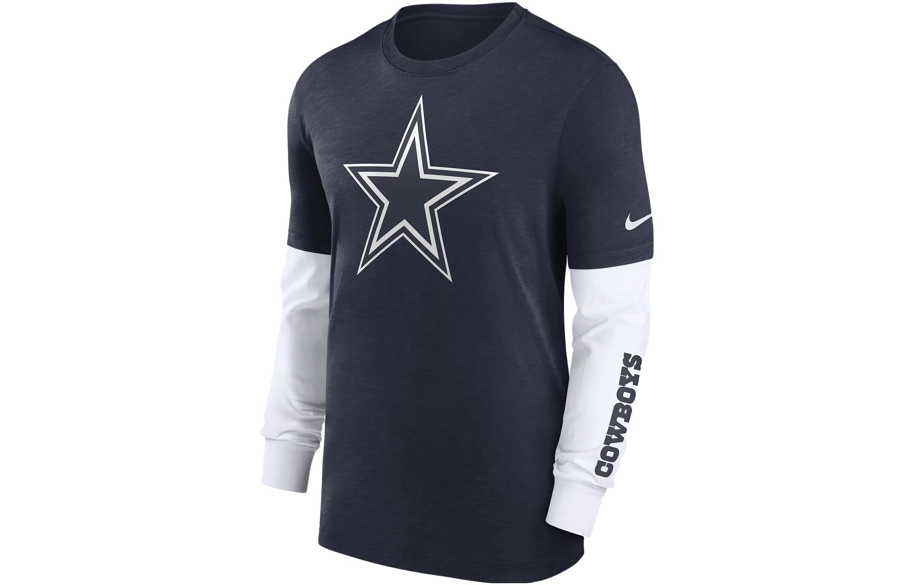 Nike Dallas Cowboys Logo Graphic Colorblock Sweatshirt Navy Blue () 00BYEF517RD-05G