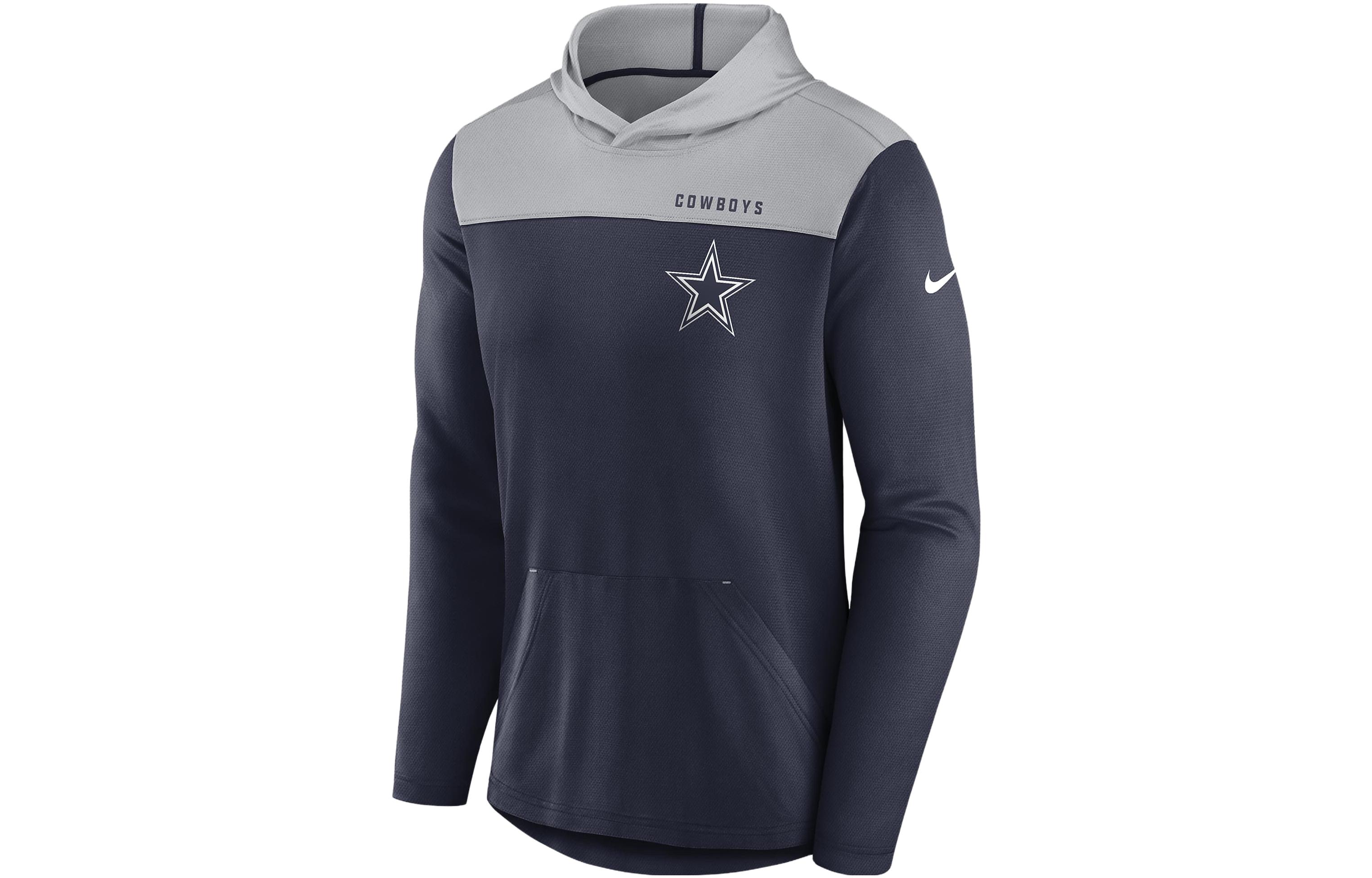 Nike Dallas Cowboys Logo Printed Pullover Hoodie Navy Blue - 00C0447M7RD-05H