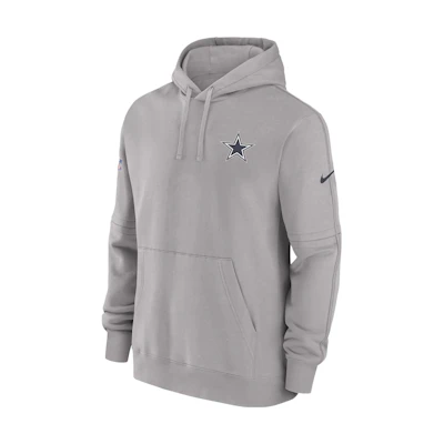 Nike Dallas Cowboys Sideline Club Letter Print Hoodie Grey () 00MS09T7RD-1UL