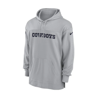 Nike Dallas Cowboys Sideline Logo Embroidered Hoodie Gray 00MO01V7RD-BVK