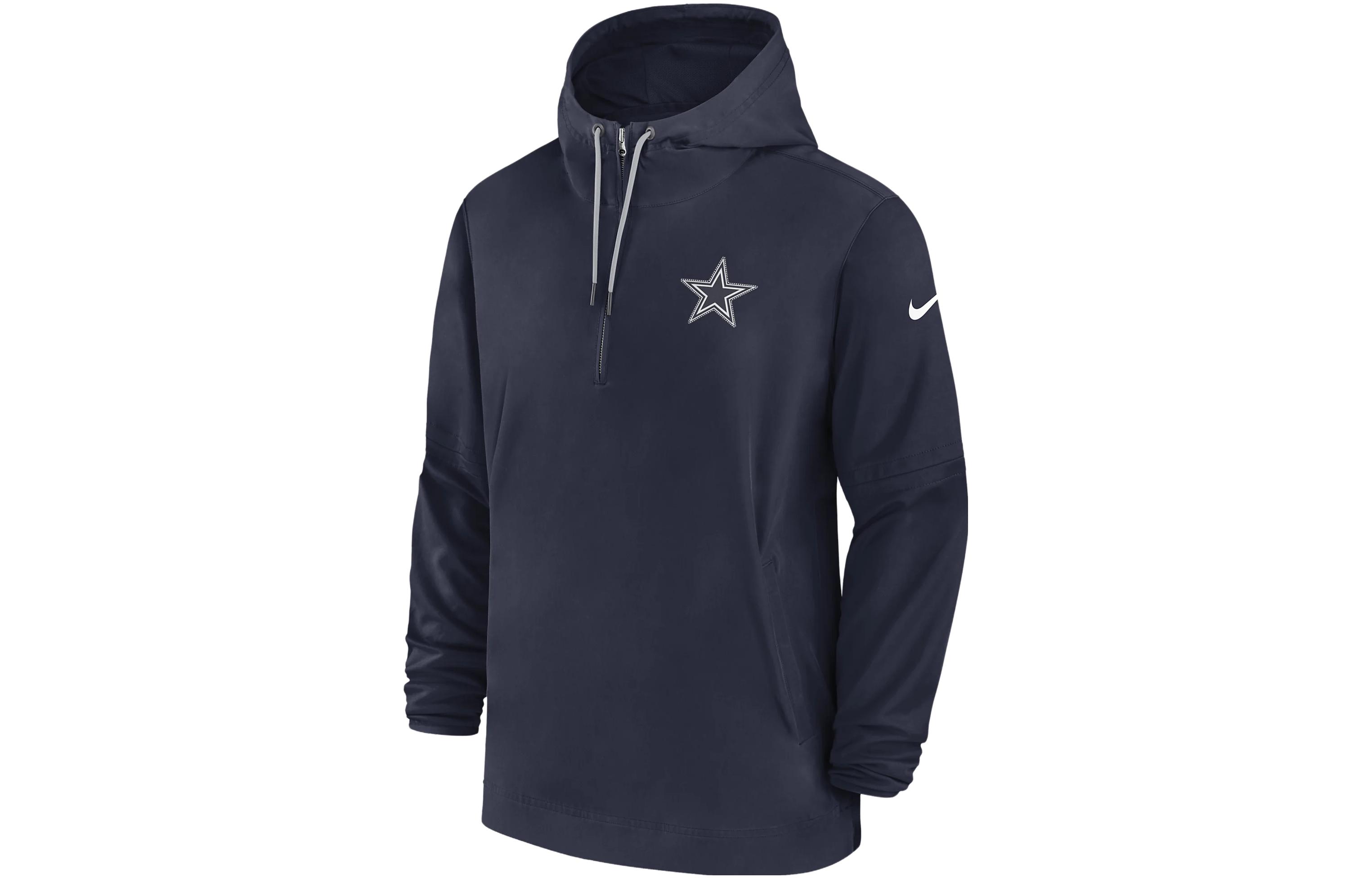 Nike Dallas Cowboys Sideline Logo Print Navy Blue Hoodie Jacket 00MI41S7RD-EU6