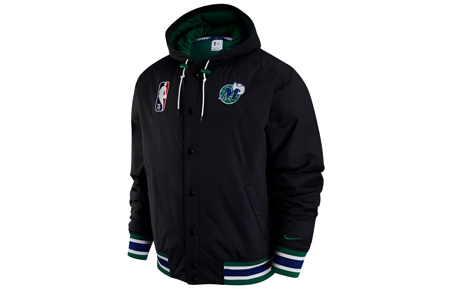 Nike Dallas Mavericks Black Logo Hoodie Jacket DD3309-010