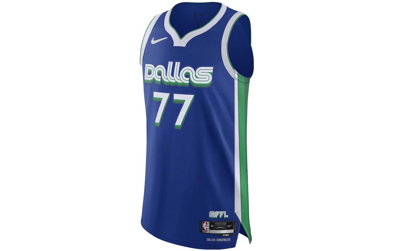 Nike Dallas Mavericks Luka Doncic #77 Player Edition Basketball Jersey Blue. DQ0191-496