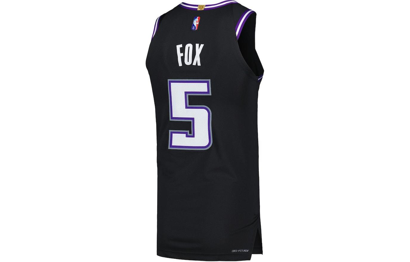 Nike De'Aaron Fox Sacramento Kings #5 Sleeveless Basketball Jersey Black Unisex DB3687-010 圖 3
