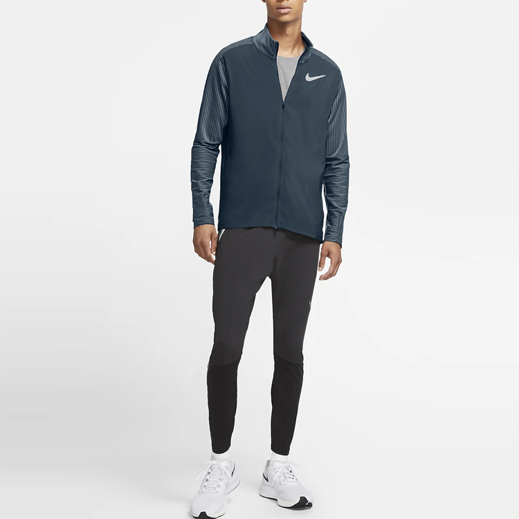 Nike Deep Sea Blue Striped Quarter-Zip Vintage Jacket CU5398-458 圖 4