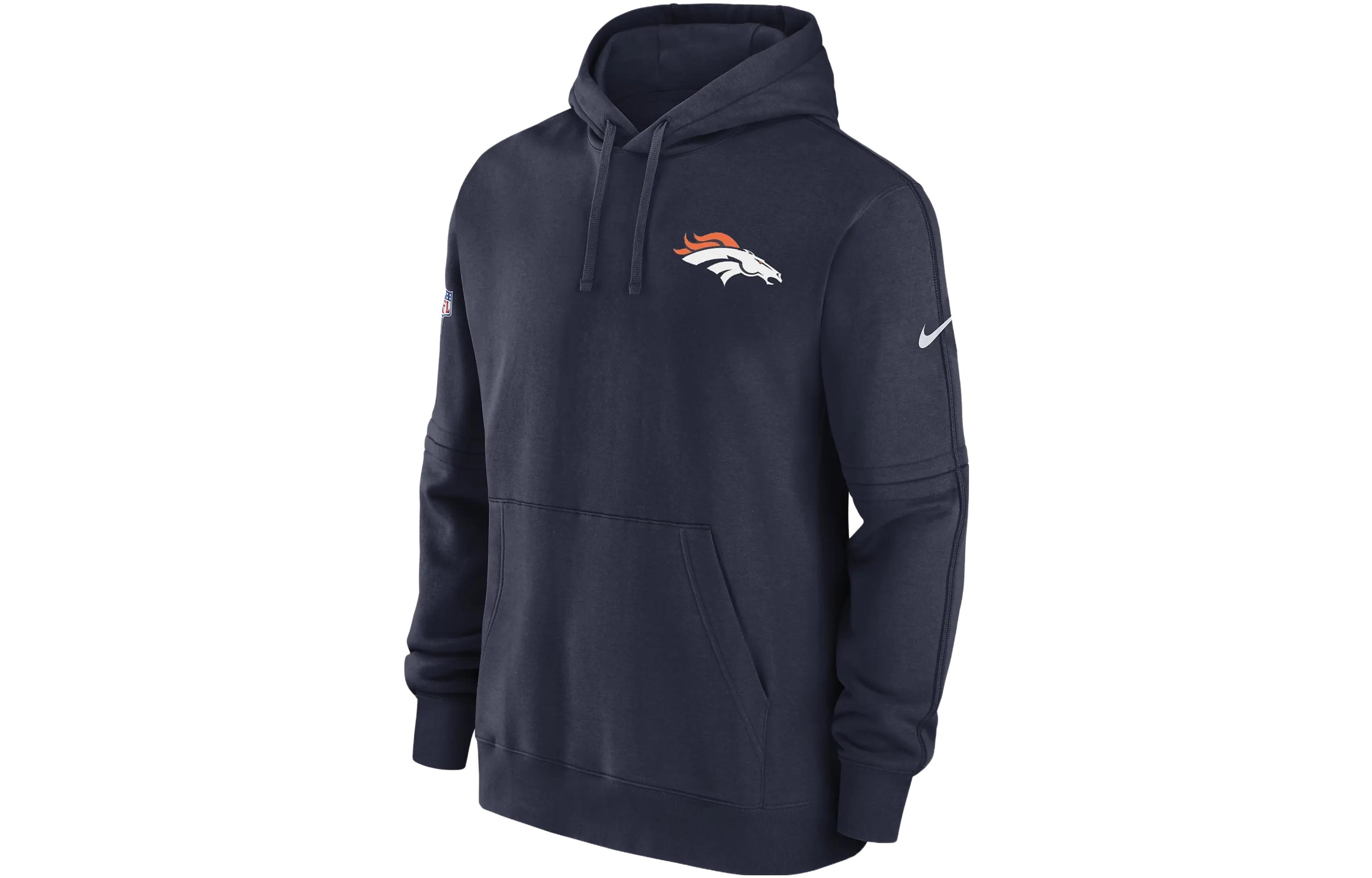 Nike Denver Broncos Sideline Club Logo Navy Hoodie Animal Print 00MS41S8W-1UL