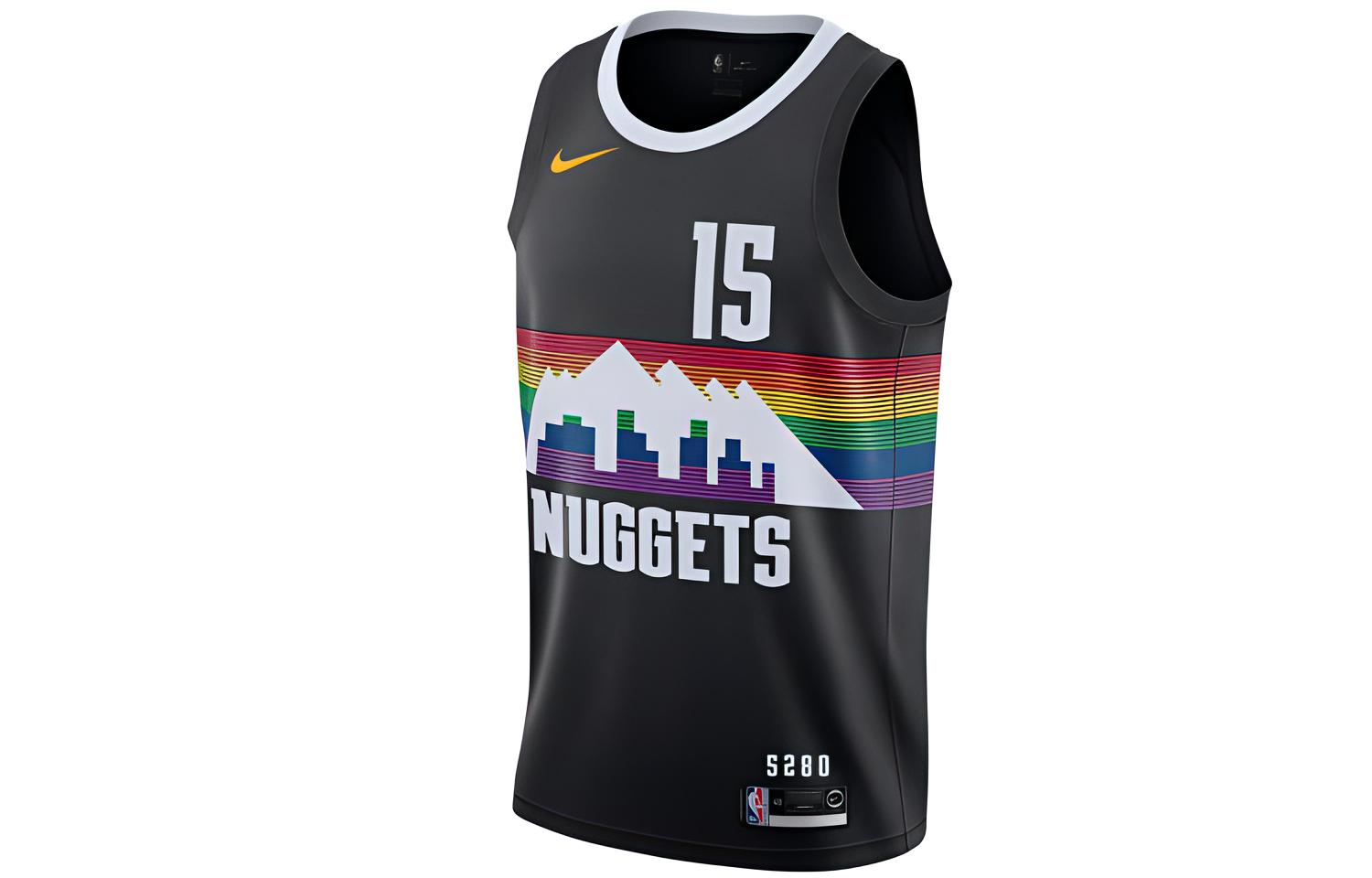 Buy 耐克丹佛掘金NBA城市版约基奇#15黑色球衣2019-20赛季 AV4634-010