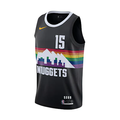 Nike Denver Nuggets NBA City Edition Jokic #15 Black Jersey 2019-20 Season AV4634-010