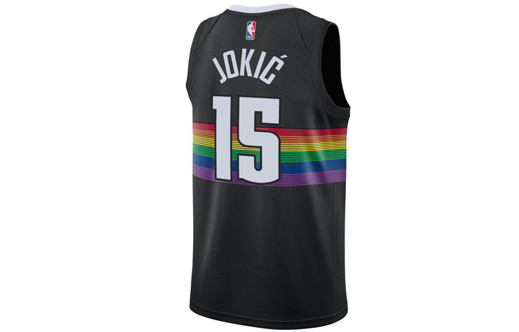 Lookbook 耐克丹佛掘金NBA城市版约基奇#15黑色球衣2019-20赛季 AV4634-010