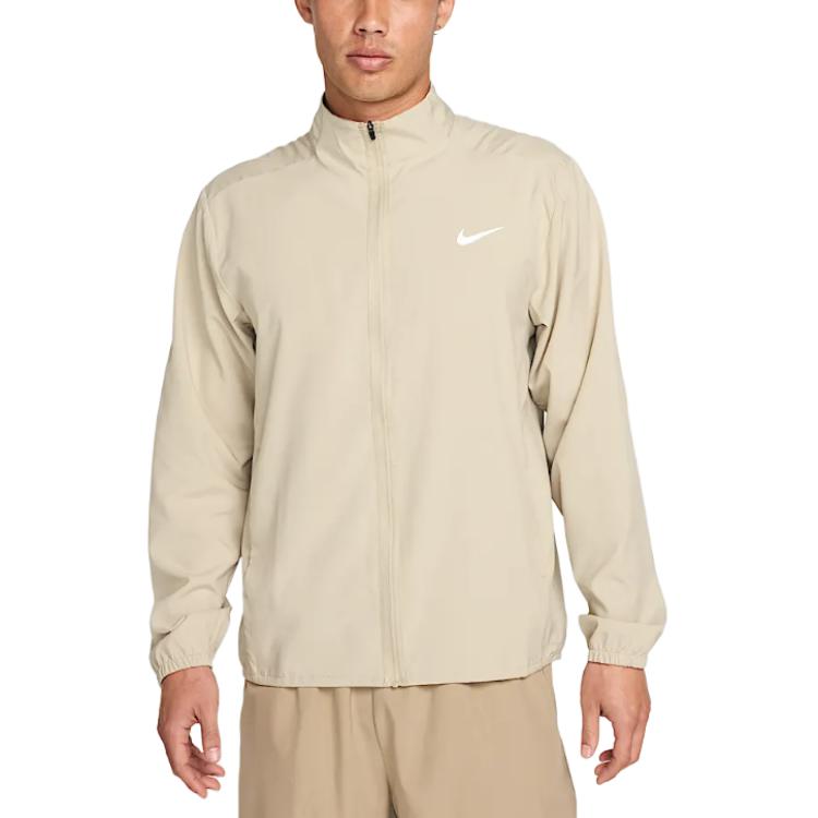 Nike Desert Khaki Zip-Up Mock Neck Jacket Long-Sleeve Outerwear FB7500-251