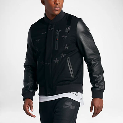Nike Destroyer 星型圖案防風轟炸機外套 黑色 802645-010 Shop Nike Destroyer 星型圖案防風轟炸機外套 黑色 802645-010
