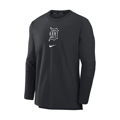 Nike Detroit Tigers Authentic Collection Logo Pullover Jacket Black 015C11L5DG-5Z2