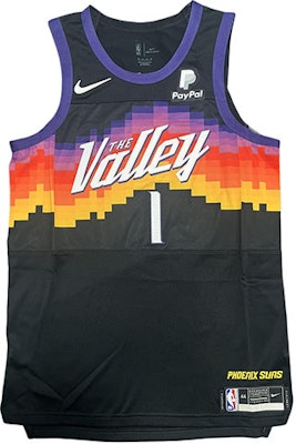 Nike Devin Booker Phoenix Suns The Valley City Edition Black Basketball Jersey. CN1627-010 Buy Nike Devin Booker Phoenix Suns The Valley City Edition Black Basketball Jersey. CN1627-010