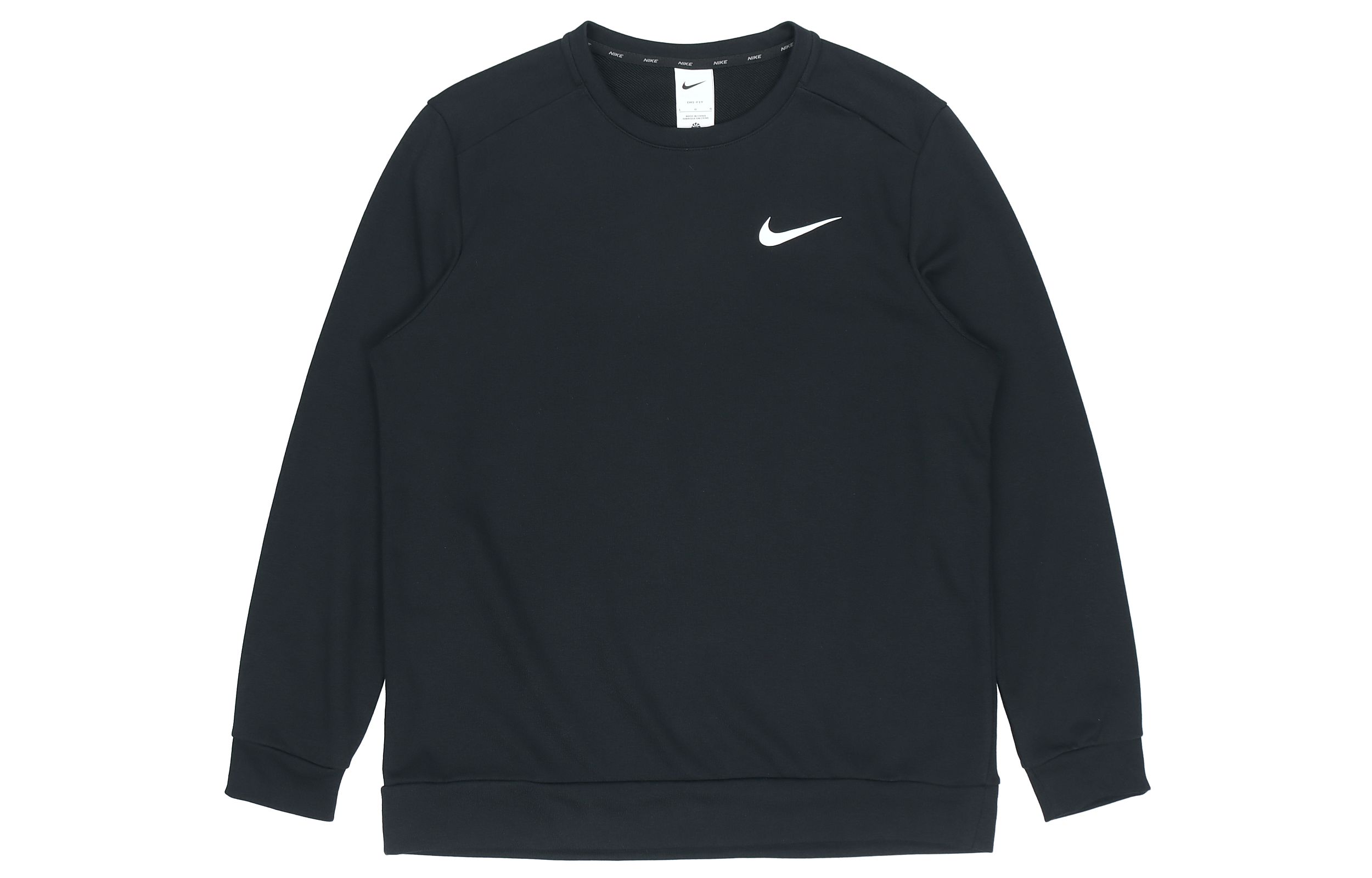 Nike DF LS Crew Retro Knit Pullover Sweatshirt for Men - Black Spring Edition CZ7396-010