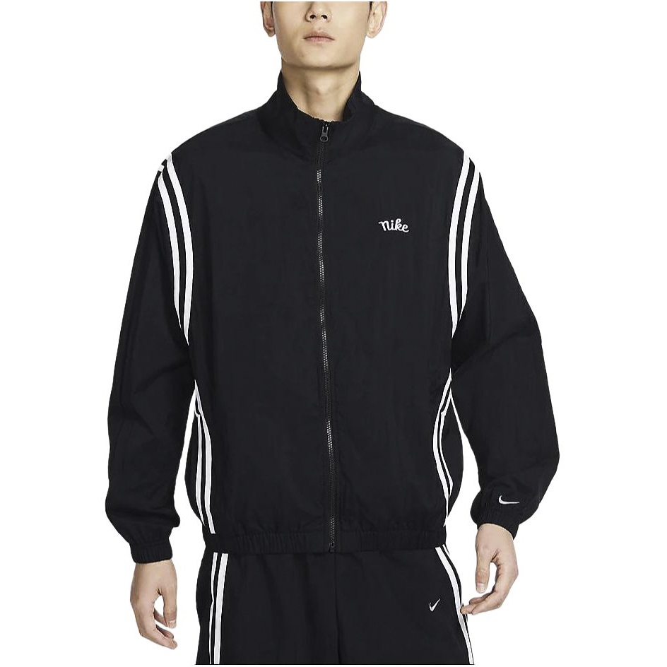 Shop Nike DNA Crossover Retro Striped Track Jacket Black Mens Basketball Style FN2867-010