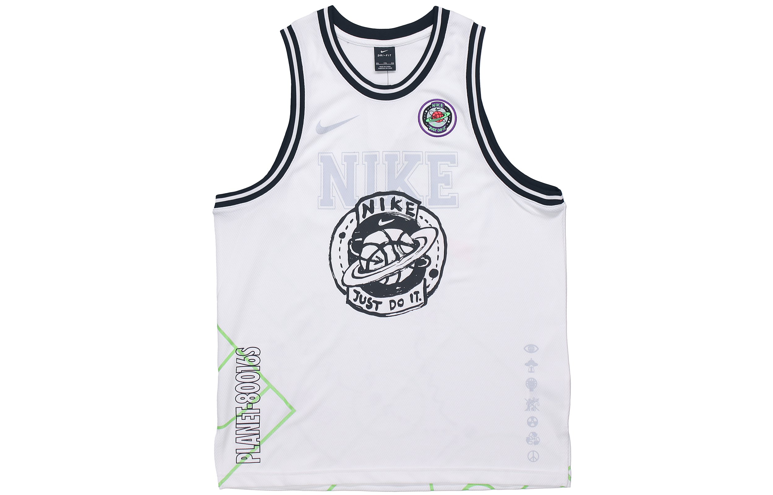 Nike DNA Summer Hoops Retro Basketball Jersey White CW4814-100 圖 2