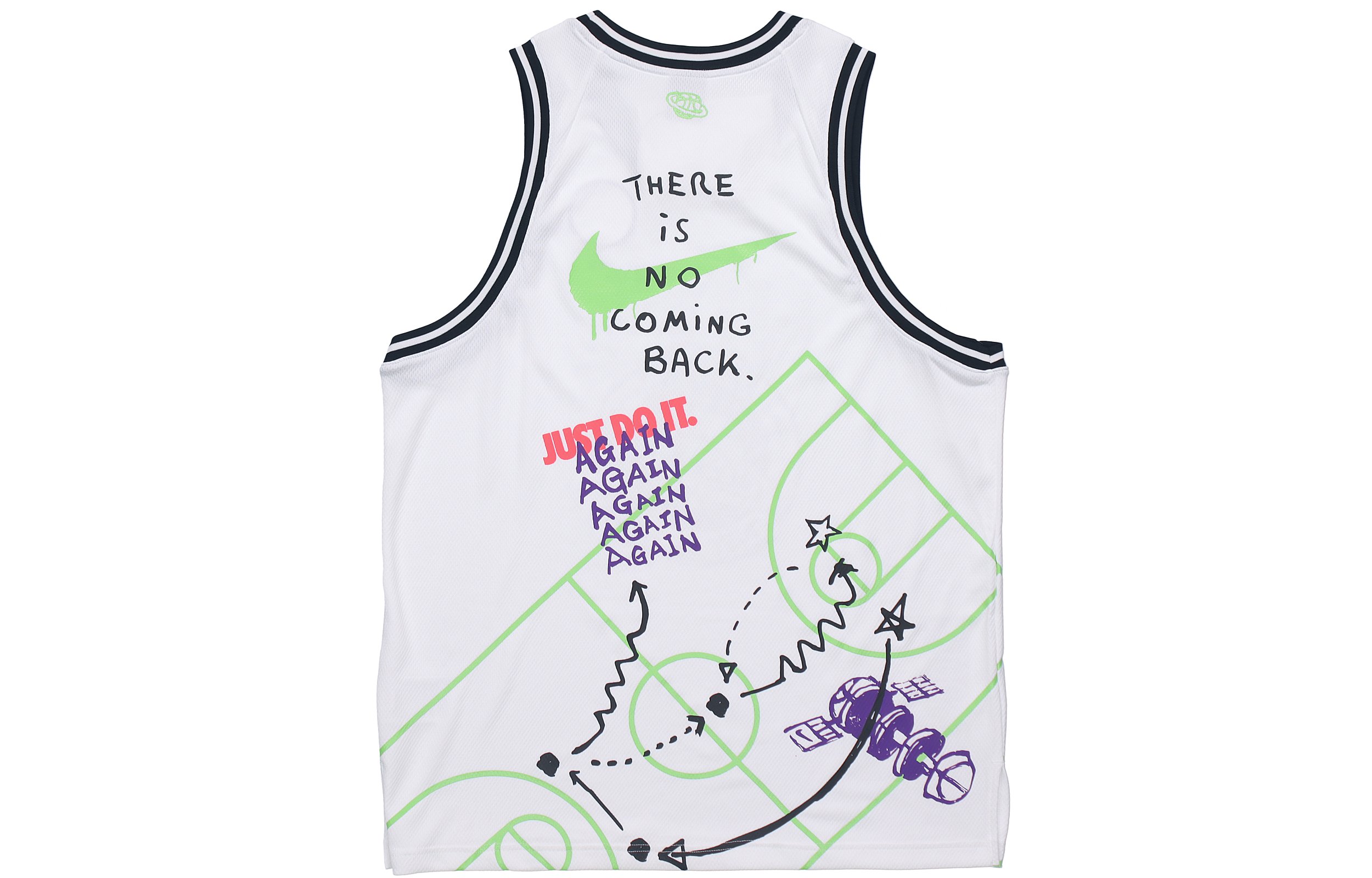 Nike DNA Summer Hoops Retro Basketball Jersey White CW4814-100 圖 3