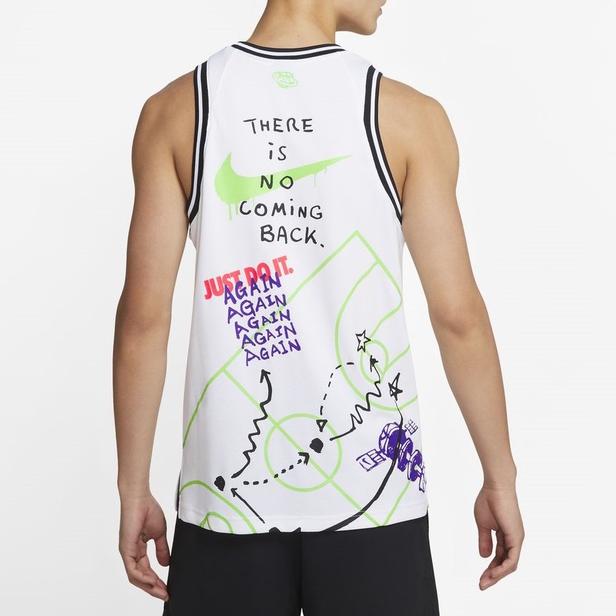 Nike DNA Summer Hoops Retro Basketball Jersey White CW4814-100 圖 5