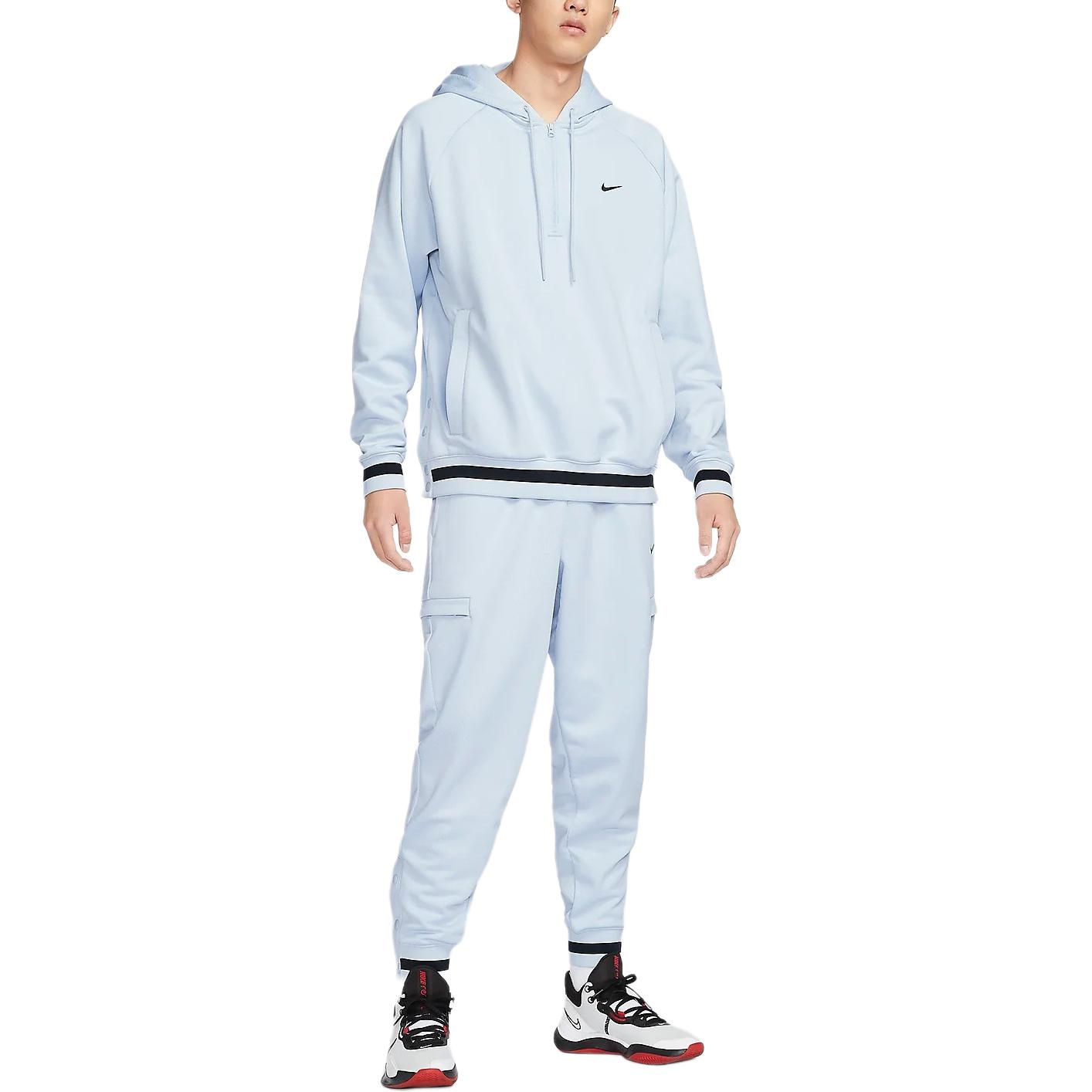 Nike DNA Therma-FIT Fleece Basketball Hoodie White/Black Pullover FZ0665-043 圖 4