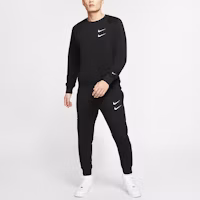 Shop Nike 雙勾刺繡加絨連帽衫 冬季黑色 DD5079-010